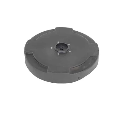 Vestil DC-P-55-CANF-BK Low-Density Polyethylene Drum Recycling Lid with Flaps Closed