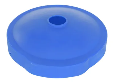 Vestil DC-P-55-CANF-UF-BU Polyethylene Drum Recycling Lid with Flap 1