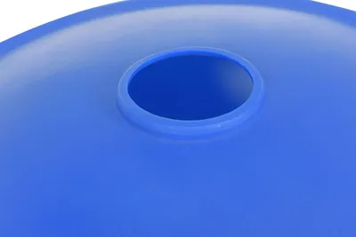 Vestil DC-P-55-CANF-UF-BU Polyethylene Drum Recycling Lid with Flap 2