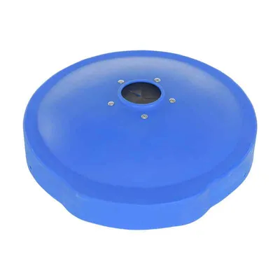 Vestil DC-P-55-CANF-UF-BU Polyethylene Drum Recycling Lid with Flap