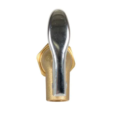 Vestil DFT-ADJ Brass Manual Drum Faucet with Spring Loaded Handle 3
