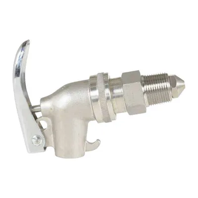 Vestil DFT-SS Stainless Steel Manual Drum Faucet with Spring Loaded Handle