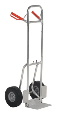Vestil DHHT-250A-FD-UBK Aluminum Fold Down Hand Truck with Black Flat-Free Urethane