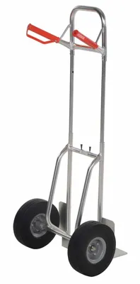 Vestil DHHT-250A-FD-UBK Aluminum Fold Down Hand Truck with Black Flat-Free Urethane 4