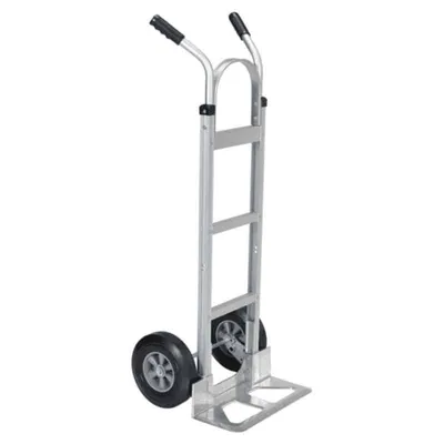 Vestil DHHT-500A-HR Aluminum Dual Handle Hand Truck with Hard Rubber Wheels