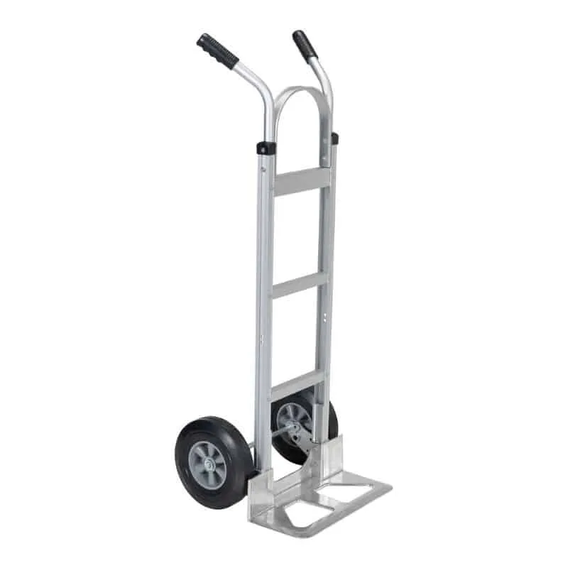 Vestil DHHT-500A-HR Aluminum Dual Handle Hand Truck with Hard Rubber Wheels (1)