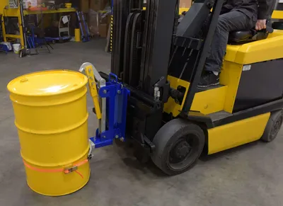 Vestil DLH-CL2-1 drum handling equipment shown from an alternate angle