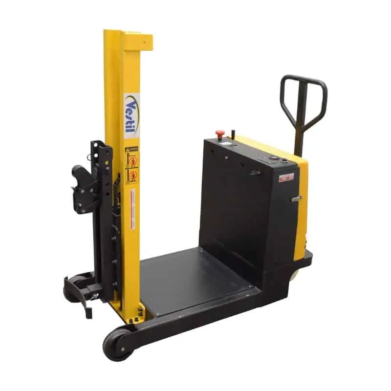 Vestil DRLT-CB-54-MDPL Steel Manual Drive Powered Lift Counter Balanced Drum Stacker