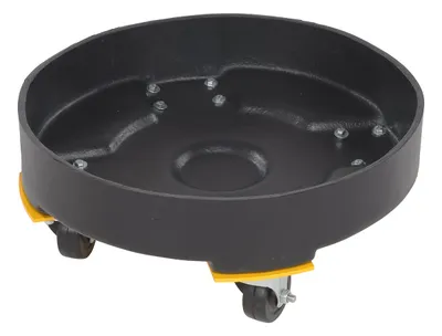 Vestil DRUM-DP-HD-30-BK Polyethylene Heavy Duty Drum Dolly