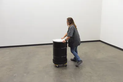 Vestil DRUM-DP-HD-30-BK Polyethylene Heavy Duty Drum Dolly