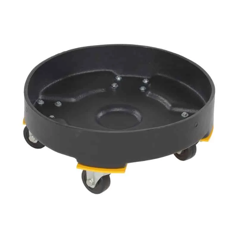 Vestil DRUM-DP-HD-30-BK Polyethylene Heavy Duty Drum Dolly