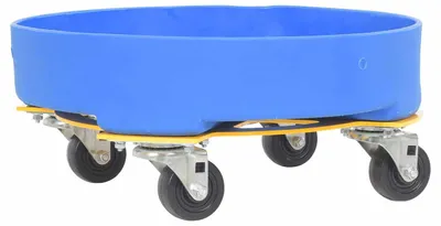Vestil DRUM-DP-HD-30-BU Polyethylene Heavy Duty Drum Dolly