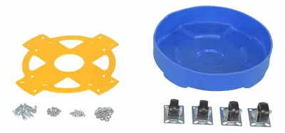 Vestil DRUM-DP-HD-30-BU Polyethylene Heavy Duty Drum Dolly