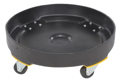 Vestil DRUM-DP-HD-55-BK Polyethylene Heavy Duty Drum Dolly