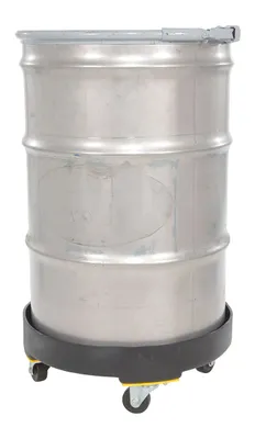 Vestil DRUM-DP-HD-55-BK Polyethylene Heavy Duty Drum Dolly