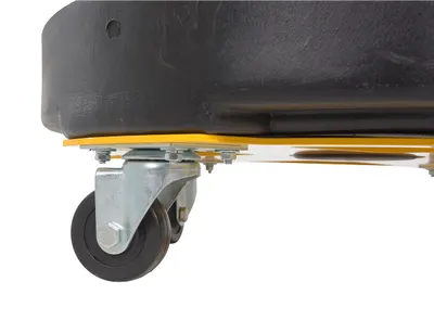 Vestil DRUM-DP-HD-55-BK Polyethylene Heavy Duty Drum Dolly