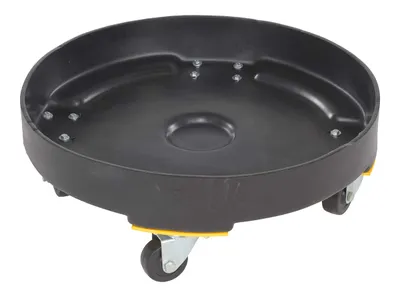 Vestil DRUM-DP-HD-55-BK Polyethylene Heavy Duty Drum Dolly