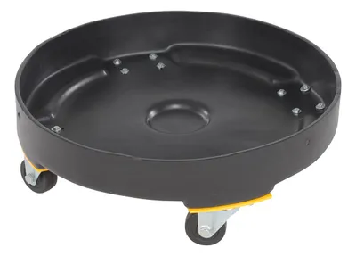 Vestil DRUM-DP-HD-55-BK Polyethylene Heavy Duty Drum Dolly