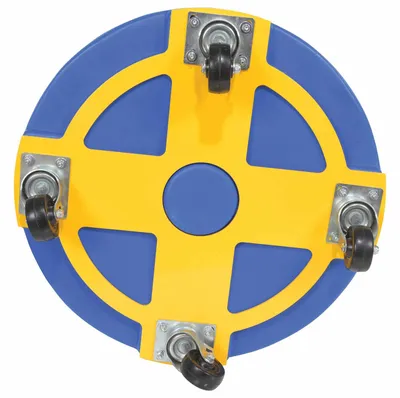 Vestil DRUM-DP-HD-55-BU Polyethylene Heavy Duty Drum Dolly