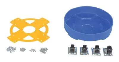 Vestil DRUM-DP-HD-55-BU Polyethylene Heavy Duty Drum Dolly