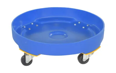 Vestil DRUM-DP-HD-55-BU Polyethylene Heavy Duty Drum Dolly