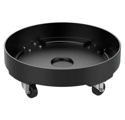 Vestil DRUM-DP-LD-30-BK Polyethylene Light Duty Drum Dolly