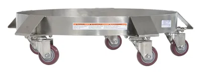 Vestil DRUM-FSD-SS-55-N Stainless Steel Mobile Drum Dolly