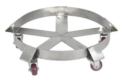 Vestil DRUM-FSD-SS-55-N Stainless Steel Mobile Drum Dolly