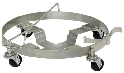 Vestil DRUM-FSD-SS-55-N Stainless Steel Mobile Drum Dolly