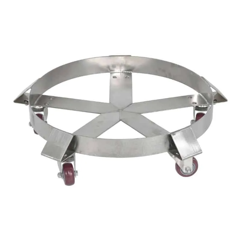 Vestil DRUM-FSD-SS-55-N Stainless Steel Mobile Drum Dolly