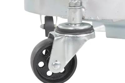 Vestil DRUM-QUAD-C-HDL Steel Multipurpose Quad Drum Dolly with Handle