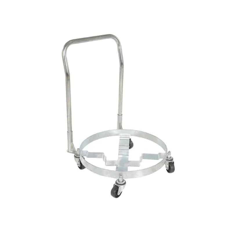 Vestil DRUM-QUAD-C-HDL Steel Multipurpose Quad Drum Dolly with Handle