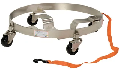 Vestil DRUM-QUAD-CS-SS Stainless Steel Multipurpose Drum Dolly