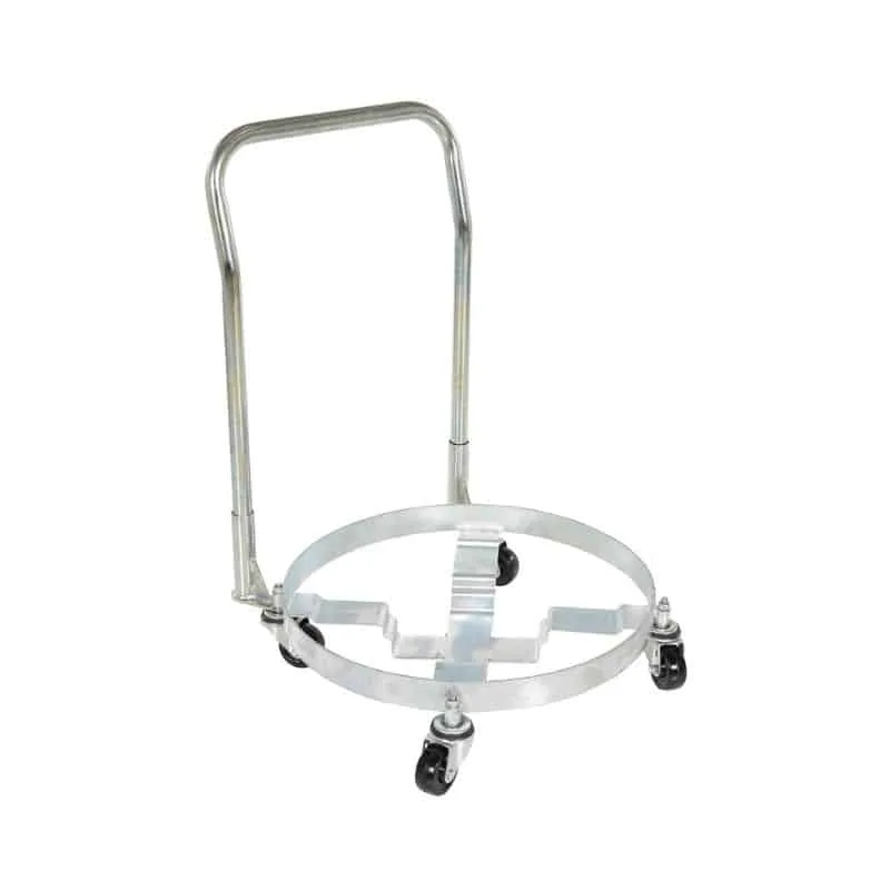 Vestil DRUM-QUAD-H-HDL Steel Multipurpose Drum Dolly with Handle