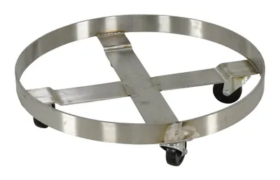 Vestil DRUM-SS-55-H Stainless Steel Mobile Drum Dolly