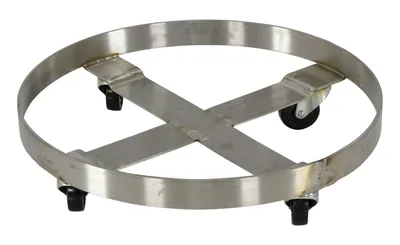Vestil DRUM-SS-55-H Stainless Steel Mobile Drum Dolly