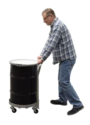 Vestil DRUM-TRI-H-HDL Steel Drum Dolly with Handle Three Tier