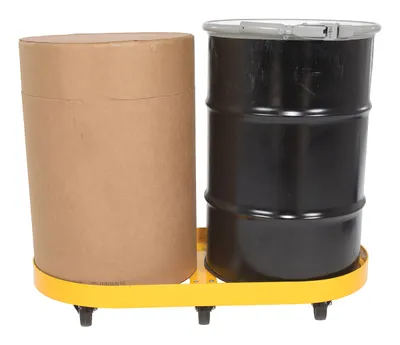 Vestil DRUM-X2-30-HR Double Drum Dolly with Hard Rubber Casters