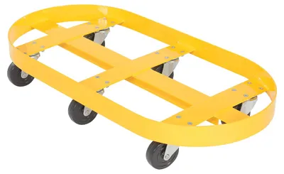 Vestil DRUM-X2-30-HR Double Drum Dolly with Hard Rubber Casters