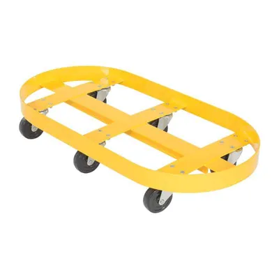 Vestil DRUM-X2-30-HR Double Drum Dolly with Hard Rubber Casters