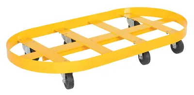 Vestil DRUM-X2-55-GFN Double Drum Dolly with Glass Filled Nylon Casters