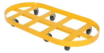 Vestil DRUM-X2-55-HR Double Drum Dolly with Hard Rubber Casters