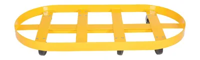 Vestil DRUM-X2-55-HR Double Drum Dolly with Hard Rubber Casters