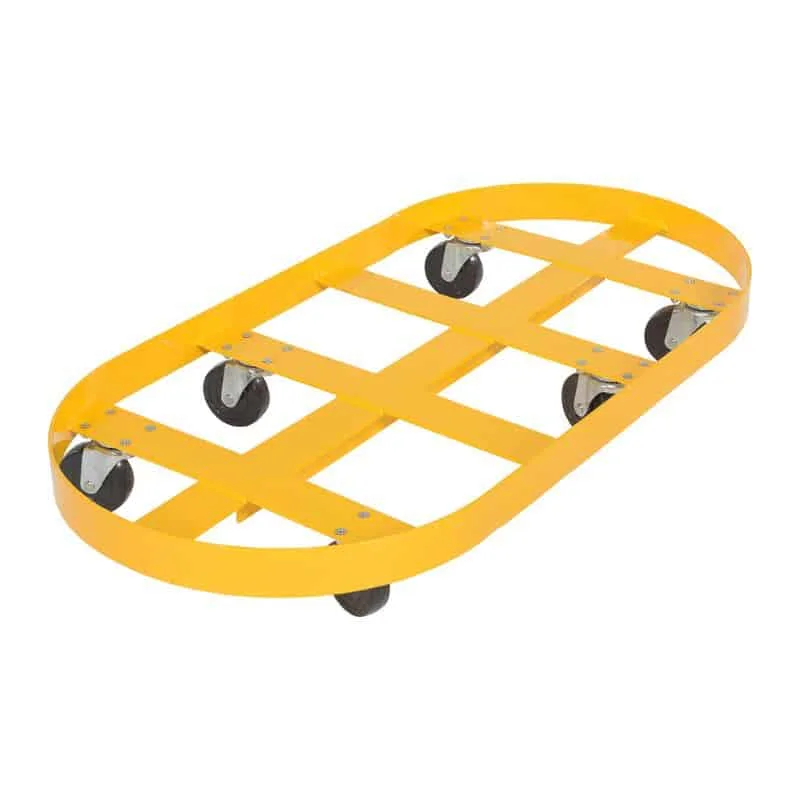 Vestil DRUM-X2-55-HR Double Drum Dolly with Hard Rubber Casters