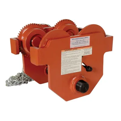 Vestil E-MT-10-C Steel Geared Eye Manual Trolley