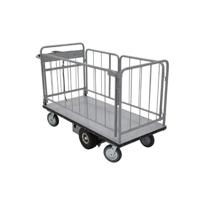 Vestil EMHC-2860-2 Steel Electric Material Handling Cart with Sides