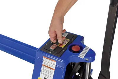 Vestil EPT-2748-30 pallet jack shown from an alternate angle