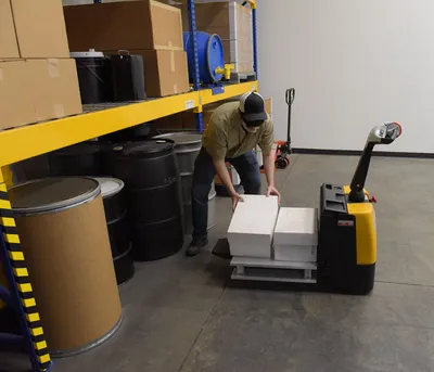 Vestil EPT-SF-1232-26 pallet jack shown from an alternate angle