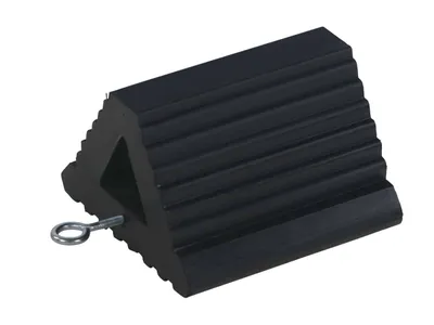 Vestil EX-11 wheel chock shown from an alternate angle