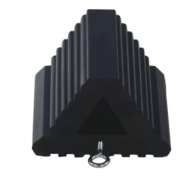 Vestil EX-11 wheel chock shown from an alternate angle